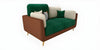 WOOD VOGUE Modern 3 Seater Sofa Comfort Meets Style Premium Fabric Sofa Luxury Look Plush Cushions for Home & Office
