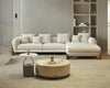 WOOD VOGUE Modern 3 Seater Sofa Chesterfield Wooden Leg's Terry Febric Luxury Soft Cushion Comfurt Sofa For Home & Office