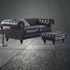 Luxury Chesterfield Velvet Sofa Tufted Design with Nailhead Trim Upholstered Lounge Classic Living Room Couch for Hallways / Office