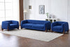 CARPANALLI 3+1+1 =5 Seater Sofa Set Modern Plush Comfort Sofa with Wooden Leg's Luxury Look for Home & Office