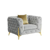 Luxury Chesterfield Velvet Sofa Tufted Design with Nailhead Trim Upholstered Lounge Classic Living Room Couch for Hallways / Office
