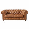 Carpanalli 3+2 = 5 Seater Sofa Leatherette Chesterfield with Wooden Leg's Sofa Contemporary Comfort for Home & Office