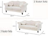 Luxury Chesterfield Velvet Sofa Tufted Design with Nailhead Trim Upholstered Lounge Classic Living Room Couch for Hallways / Office