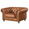 Carpanalli Chesterfield Sofa Set Velvet Tufted Button Design Uphlostered, Gold Metal Legs for Living Room & Bedroom
