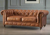 Carpanalli Chesterfield Sofa Set Velvet Tufted Button Design Uphlostered, Gold Metal Legs for Living Room & Bedroom