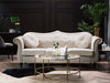 Carpanalli Chesterfield Sofa Set Velvet Tufted Button Design Uphlostered, Gold Metal Legs for Living Room & Bedroom