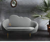 Carpanalli 2 Seater Sofa Velvet Febric Upholstered Cloud Shape Design with Metal Leg's Modern Sofa for Living Room/Guest Room