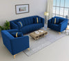 WOOD VOGUE Elegant 3+1+1 Seater Sofa Wooden Frame, Plush Cushions & Luxurious Comfort For Home & Office