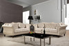 Carpanalli Chesterfield Sofa Set Velvet Tufted Button Design Uphlostered, Gold Metal Legs for Living Room & Bedroom