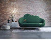 Carpanalli 2 Seater Sofa Velvet Febric Upholstered Cloud Shape Design with Metal Leg's Modern Sofa for Living Room/Guest Room (Green)