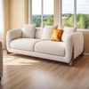 WOOD VOGUE Modern 3 Seater Sofa Chesterfield Wooden Leg's Terry Febric Luxury Soft Cushion Comfurt Sofa For Home & Office