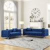 wood vogue Sofa Set Luxury Chesterfield febrick Velvet Sofa in for Home Living Room & Office living room