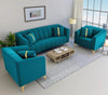 WOOD VOGUE Elegant 3+1+1 Seater Sofa Wooden Frame, Plush Cushions & Luxurious Comfort For Home & Office