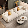 WOOD VOGUE Modern 3 Seater Sofa Chesterfield Wooden Leg's Terry Febric Luxury Soft Cushion Comfurt Sofa For Home & Office