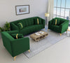 WOOD VOGUE Elegant 3+1+1 Seater Sofa Wooden Frame, Plush Cushions & Luxurious Comfort For Home & Office