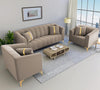 WOOD VOGUE Elegant 3+1+1 Seater Sofa Wooden Frame, Plush Cushions & Luxurious Comfort For Home & Office