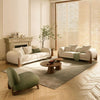 WOOD VOGUE Modern 3 Seater Sofa Chesterfield Wooden Leg's Terry Febric Luxury Soft Cushion Comfurt Sofa For Home & Office