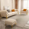 wood vogue Sofa Set Luxury Chesterfield febrick Velvet Sofa in for Home Living Room & Office living room