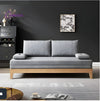 Wooden 3 Seater Sofa With Pillow Stylish Comfort Sofa Cum Bed For Living Room /Hallway