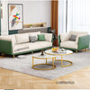 Carpanalli Chesterfield Sofa Set Velvet Tufted Button Design Uphlostered, Gold Metal Legs for Living Room & Bedroom