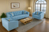 WOOD VOGUE Elegant 3+1+1 Seater Sofa Wooden Frame, Plush Cushions & Luxurious Comfort For Home & Office