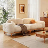 WOOD VOGUE Modern Cloud 3-Seater Sofa Plush Upholstered Comfort for Contemporary Luxury Fabric VelvetCloud Sofa for Home & Office