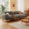 WOOD VOGUE Modern Cloud 3-Seater Sofa Plush Upholstered Comfort for Contemporary Luxury Fabric VelvetCloud Sofa for Home & Office