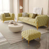 Carpanalli Chesterfield Sofa Set Velvet Tufted Button Design Uphlostered, Gold Metal Legs for Living Room & Bedroom