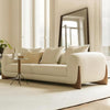 WOOD VOGUE Modern 3 Seater Sofa Chesterfield Wooden Leg's Terry Febric Luxury Soft Cushion Comfurt Sofa For Home & Office
