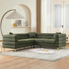 Carpanalli 3 Sater Sofa Upholstered Comfortable Teddy Febric with Metal Leg's Contemporary Three Seater Modern with Throw Pillow