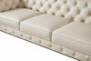 CARPANALLI 3 Seater Sofa Modern Style Leatherette Chesterfield Sofa with Wooden Leg's Button Tufted for Home & Living Room & Office