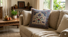 Sofa Cushion Pillow Cover Cotton Blue Color